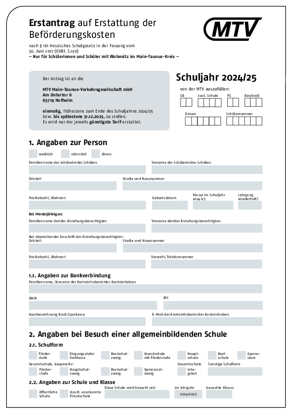 MTV Erstantrag 2024/25