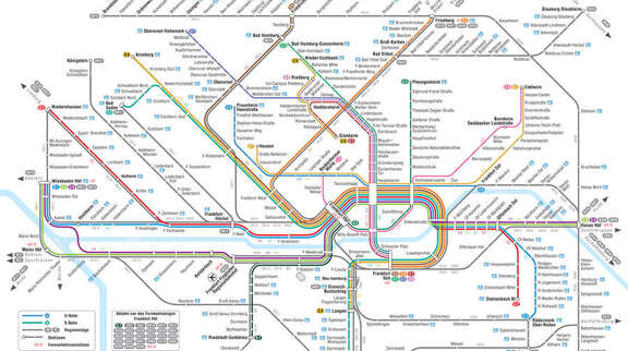 RMV network plan with the suburban trains