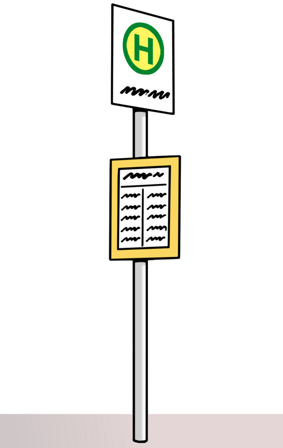 Grafik: Haltestellenschild