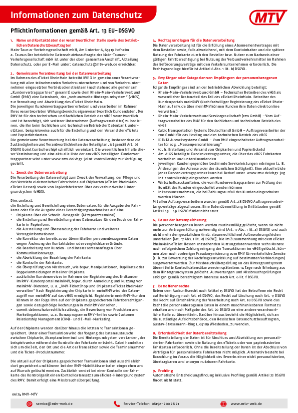 Datenschutz Schülerticket Hessen
