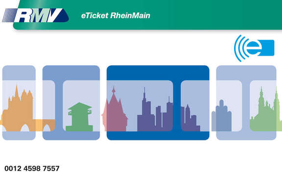eTicket RheinMain Kartendesign blau