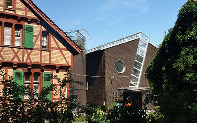 Vergrößerte Ansicht: Blick auf ein Fachwerkhaus