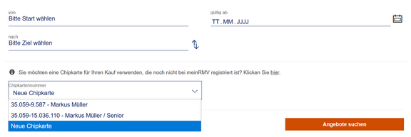 Screenshot aus dem RMV-Ticketshop