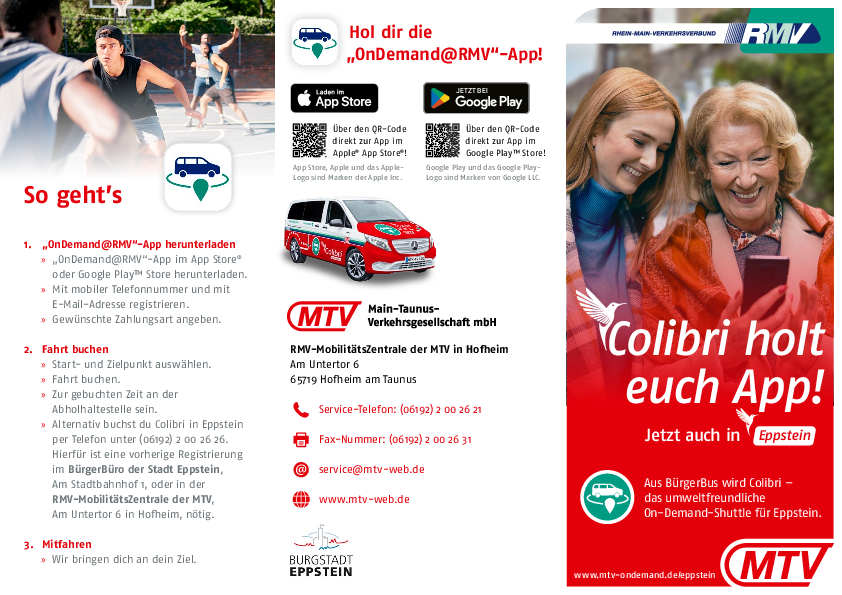 Colibri Infoflyer für Eppstein